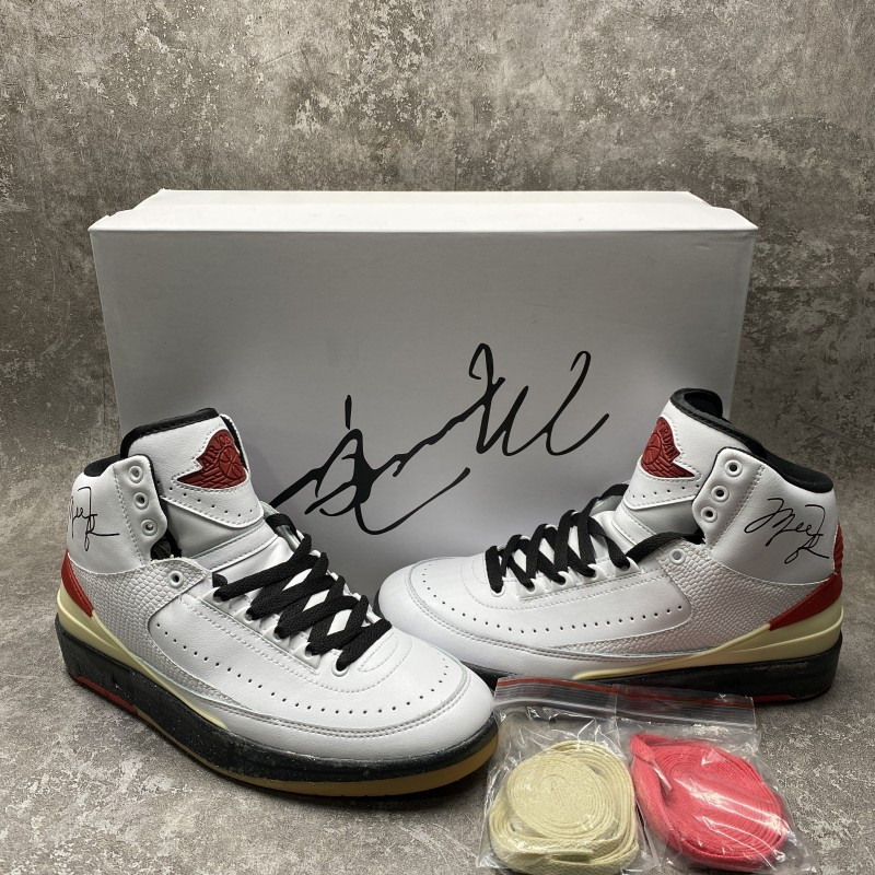 Air Jordan 2 Retro Low Sp Off-White White Red
