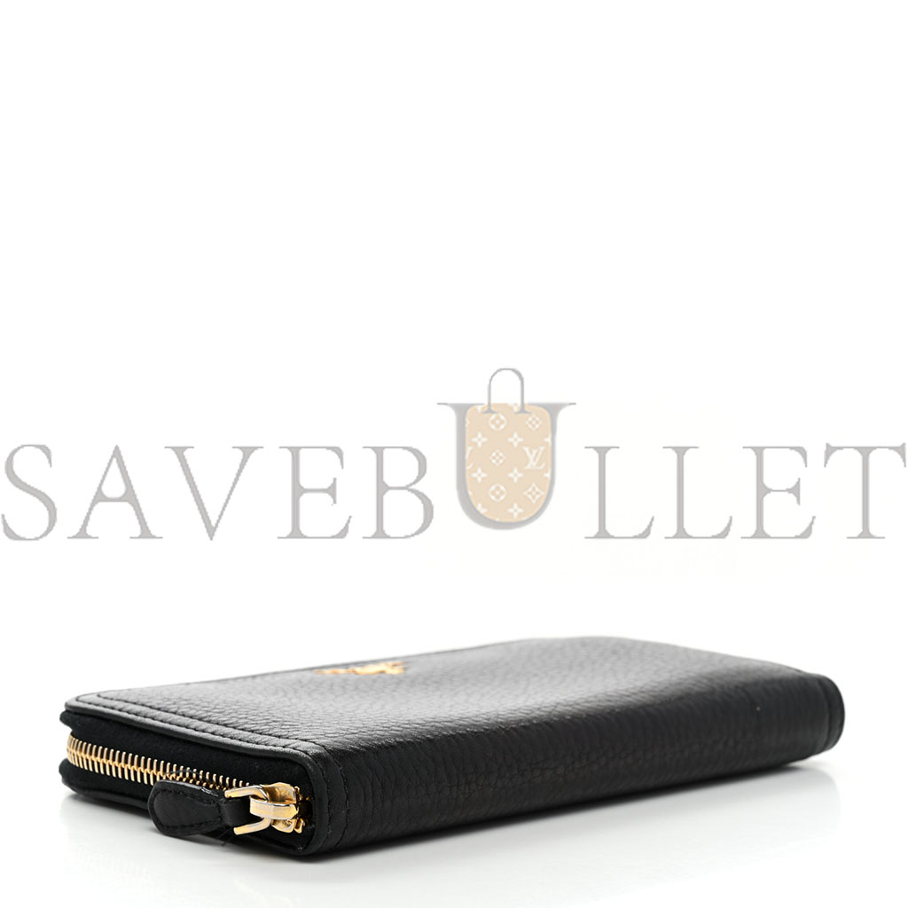 Pra*a vitello daino zip around wallet black (18*11*3cm)