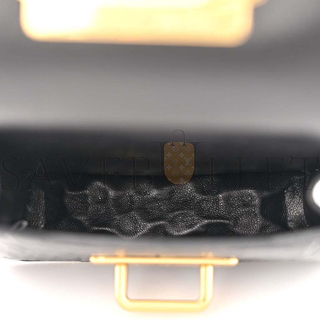 Pra*a crocodile micro cahier bag black (10*9*5cm)