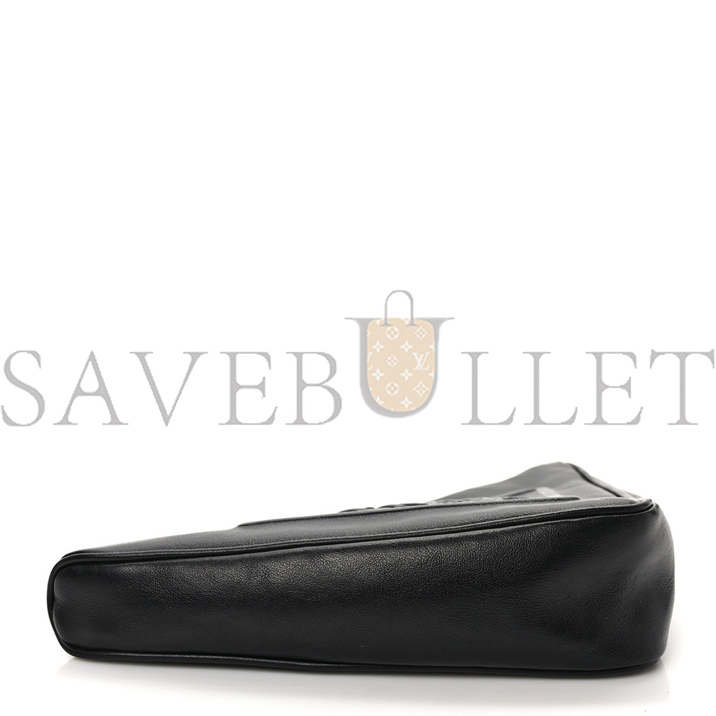 Pra*a grace lux triangle wristlet pouch black (26*15*6cm)