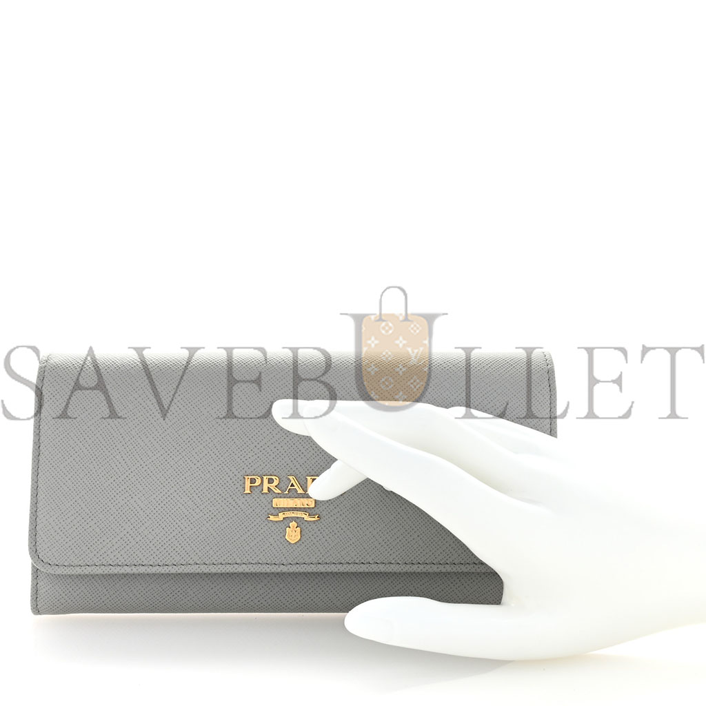 Pra*a saffiano continental flap wallet marmo (18*10*3cm)
