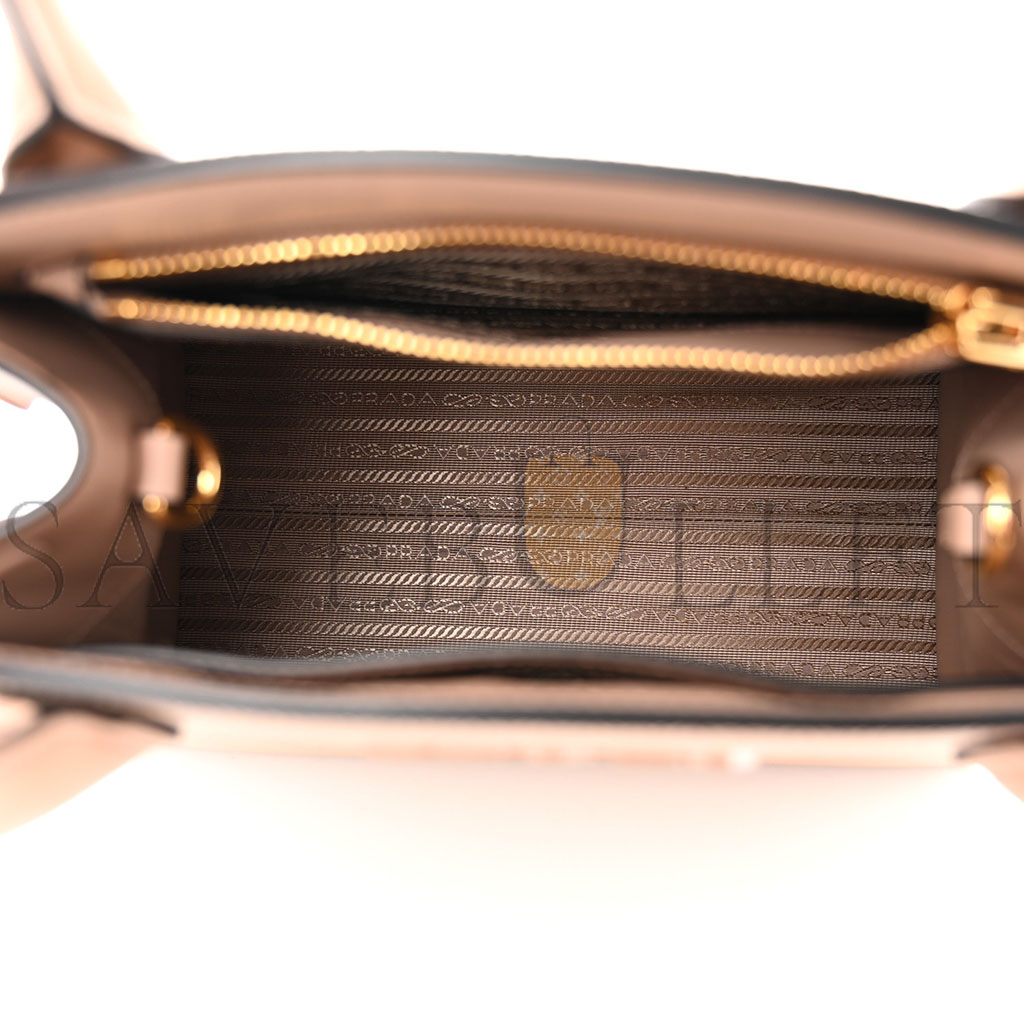 Pra*a saffiano cuir small monochrome top handle tote cipria (25*20*13cm)