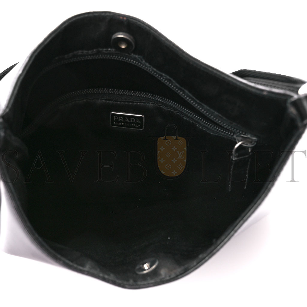 Pra*a vitello trend cleo shoulder bag black (27*18*6cm)
