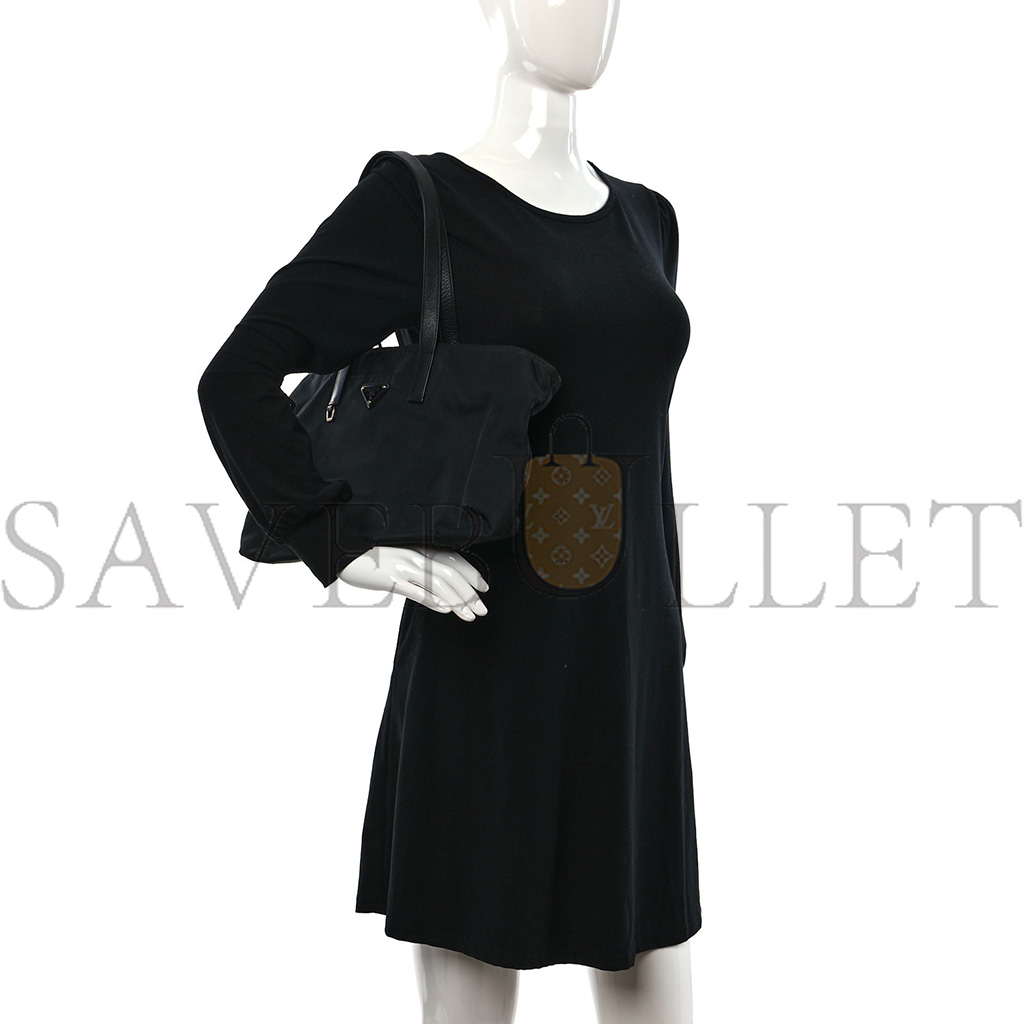 Pra*a tessuto nylon tote black (33*28*9cm)