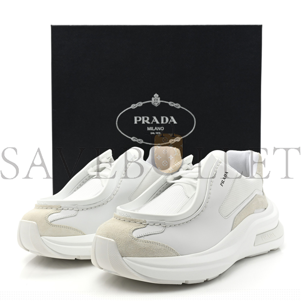 Pra*a spazzolato rois bike fabric mens sneakers 10 white