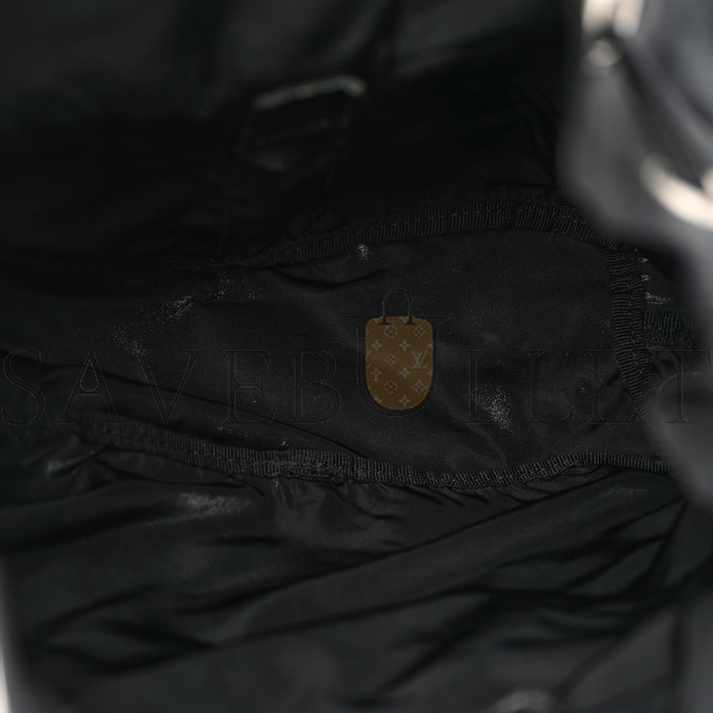 Pra*a tessuto nylon saffiano small backpack black (29*23*10cm)