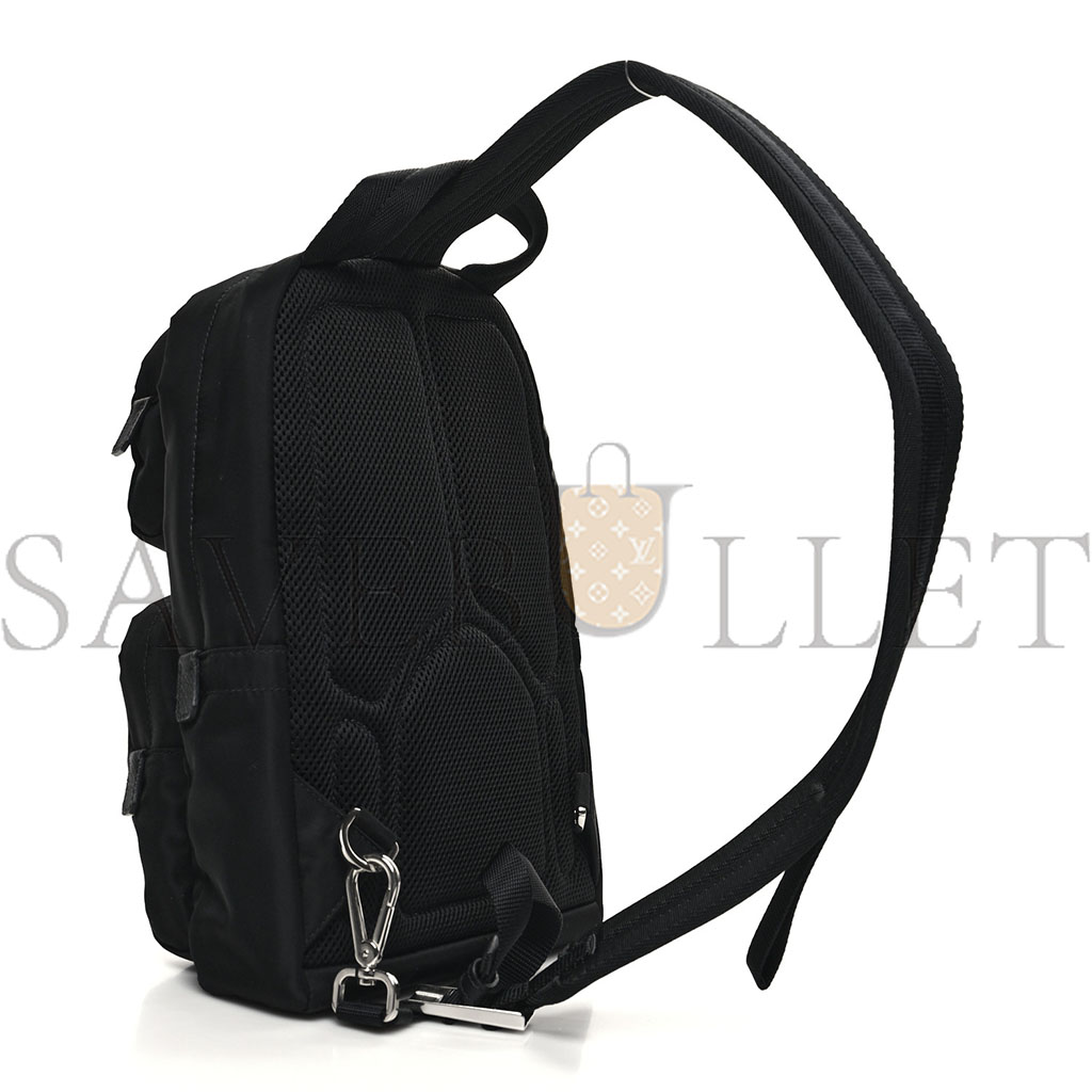 Pra*a tessuto nylon montagna sling backpack black (32*20*6cm)