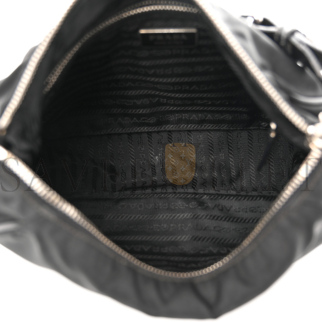 Pra*a tessuto nylon shoulder bag black (27*16*10cm)