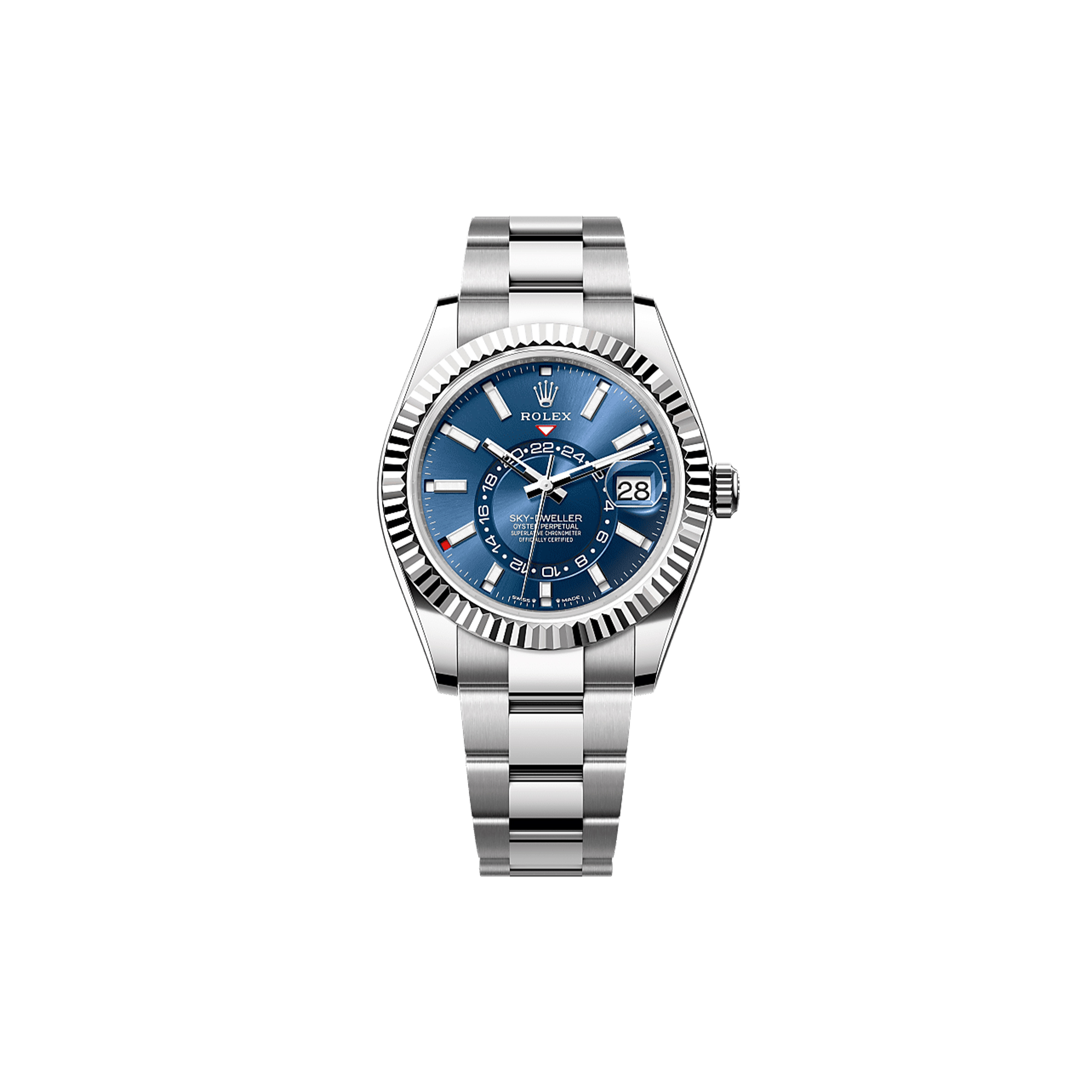 R*l*x sky-dweller oyster, 42 mm, oystersteel and white gold watch 336934