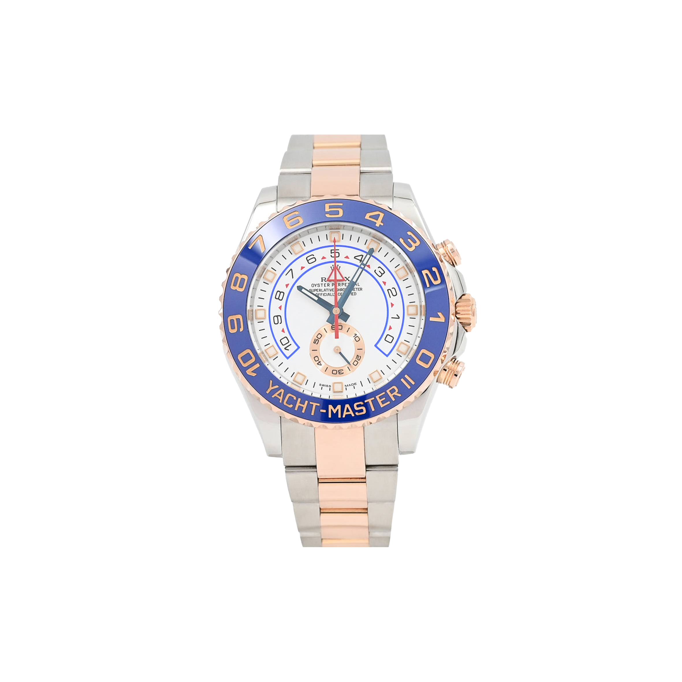 R*l*x yacht-master ii 44mm severose gold blue ceramic bezel watch 116681