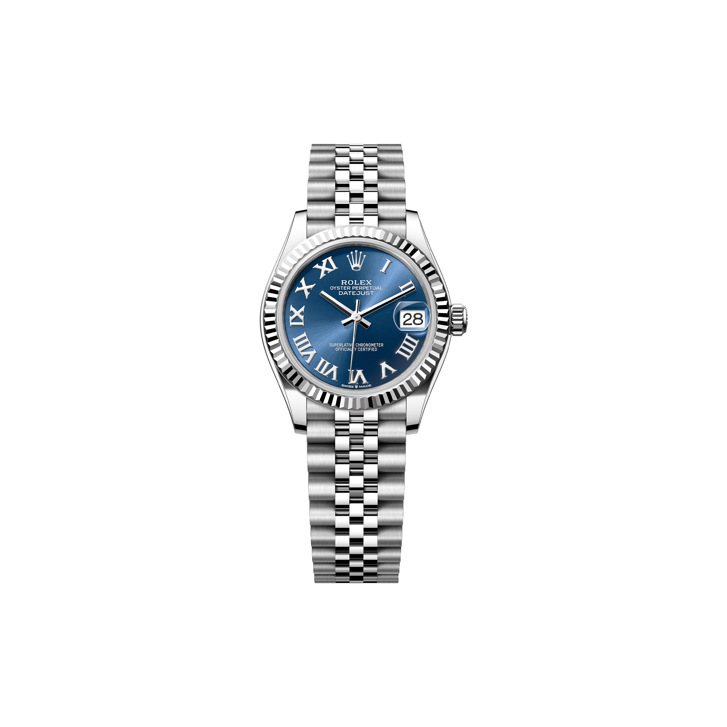 R*l*x datejust 31 oyster, 31 mm, oystersteel and white gold watch 278274