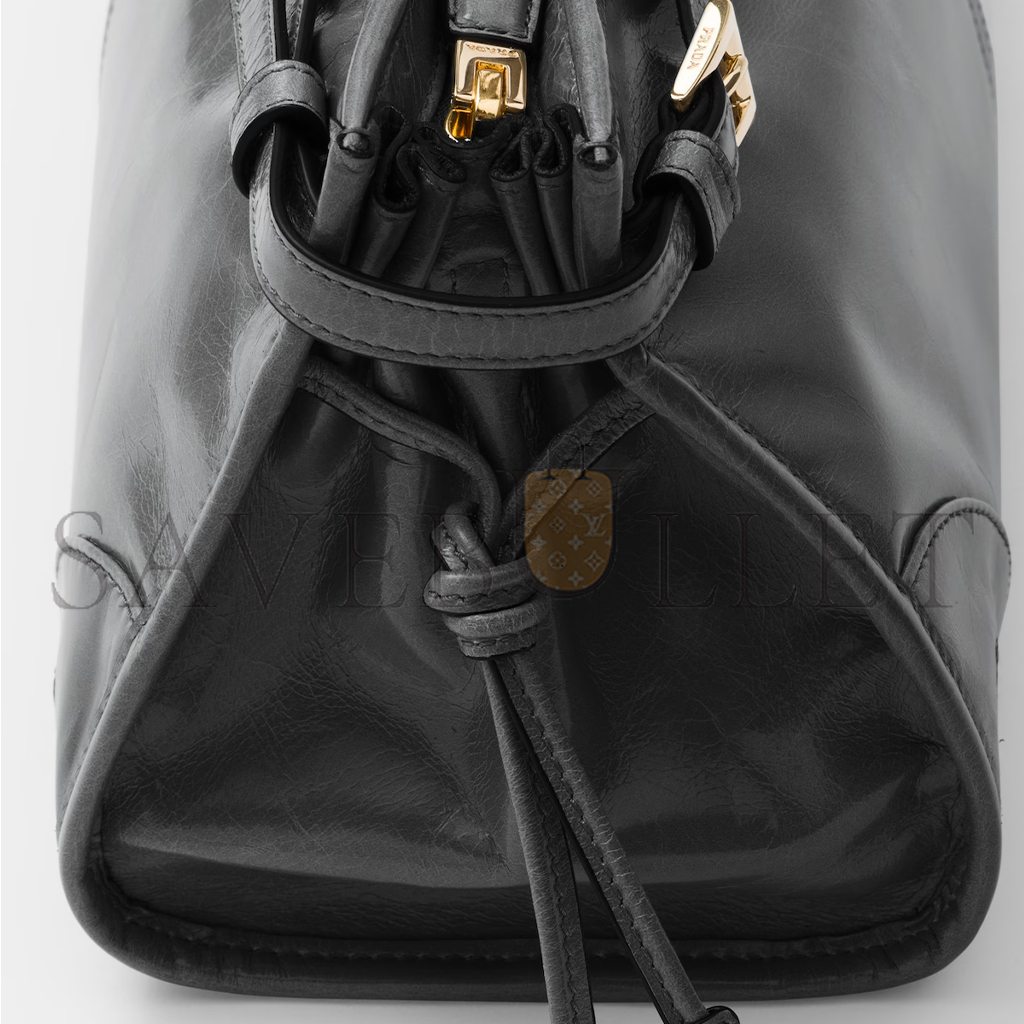 Pra*a bonnie medium leather handbag 1ba426 (32*15.5*12cm)