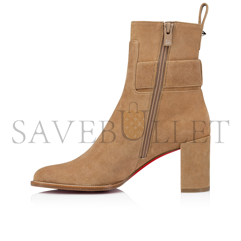 Ch**an louboutin booty lock 70 mm low boots-veau velours-lionne-women 1250326f486