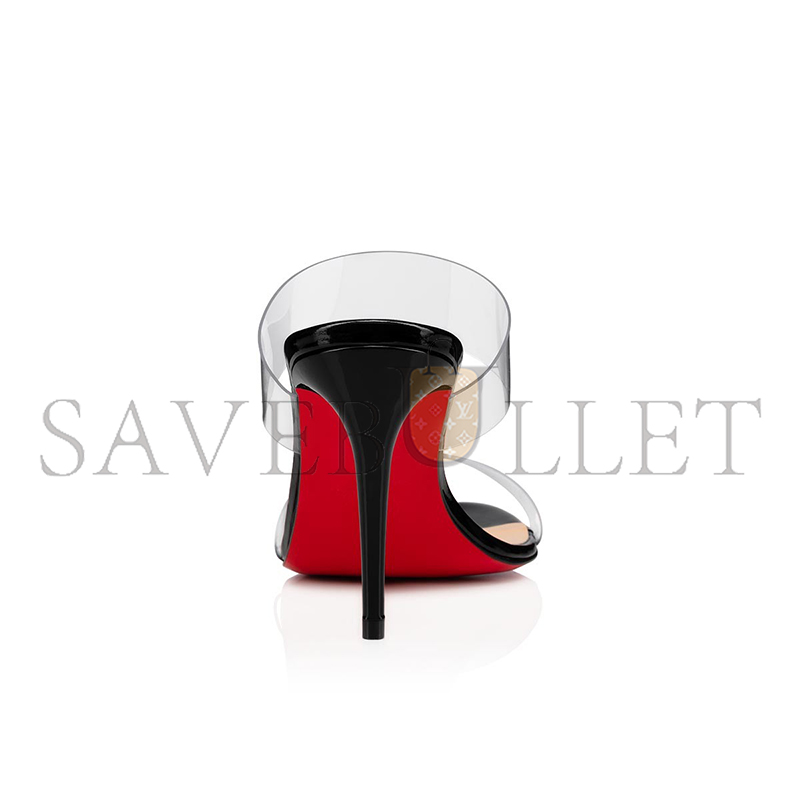 Ch**an louboutin just nothing 85 mm sandals-pvc and patent calf-black-women 3190081bk01