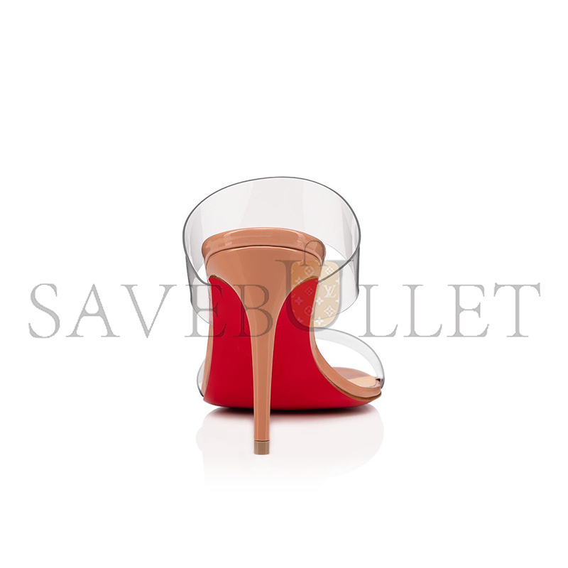 Ch**an louboutin just nothing 85 mm sandals-pvc and patent calf-blush-women 3190081pk1a