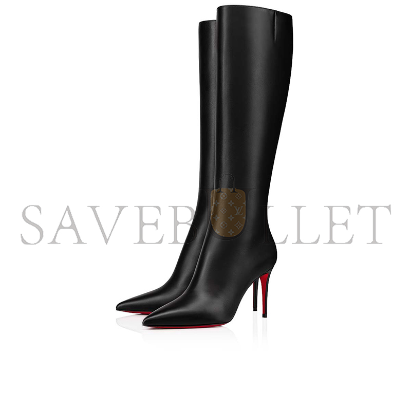 Ch**an louboutin kate botta 85 mm boots-calf leather-black-women 3211152bk01