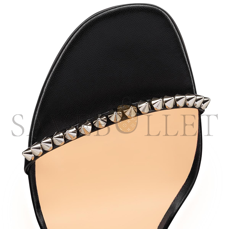 Ch**an louboutin so me 100 mm strappy sandals-kid leather and spikes-black-women 1200129bk65
