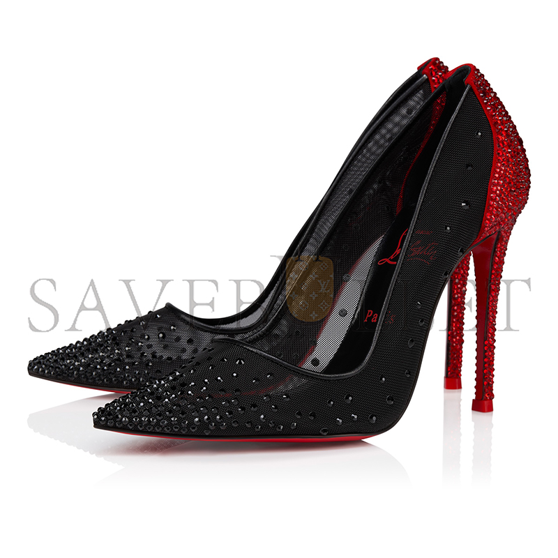 Ch**an louboutin degrastrass red carpet 100 mm pumps-mesh-black-women 1250540j686