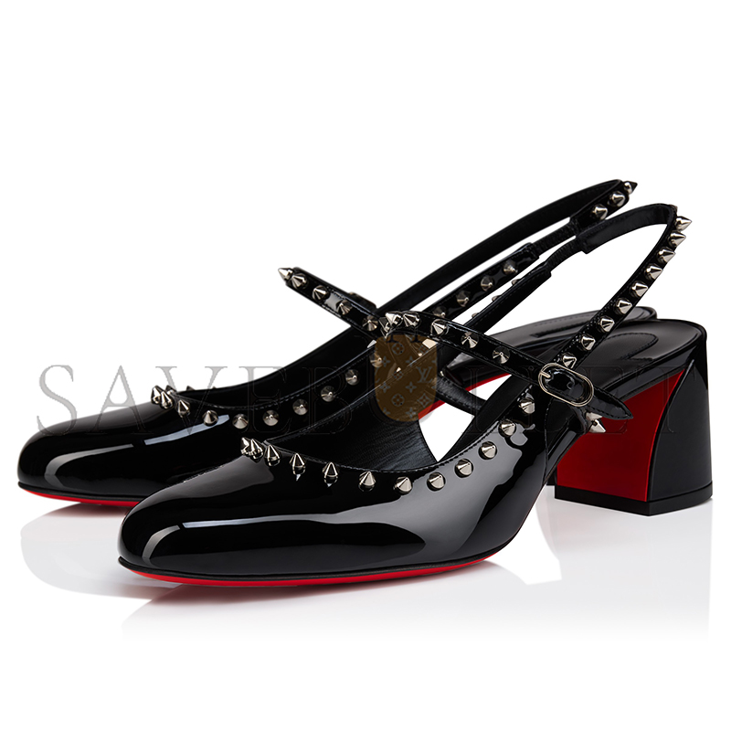 Ch**an louboutin janispikes 55 mm mary janes-patent leather-black-women 1250705b439