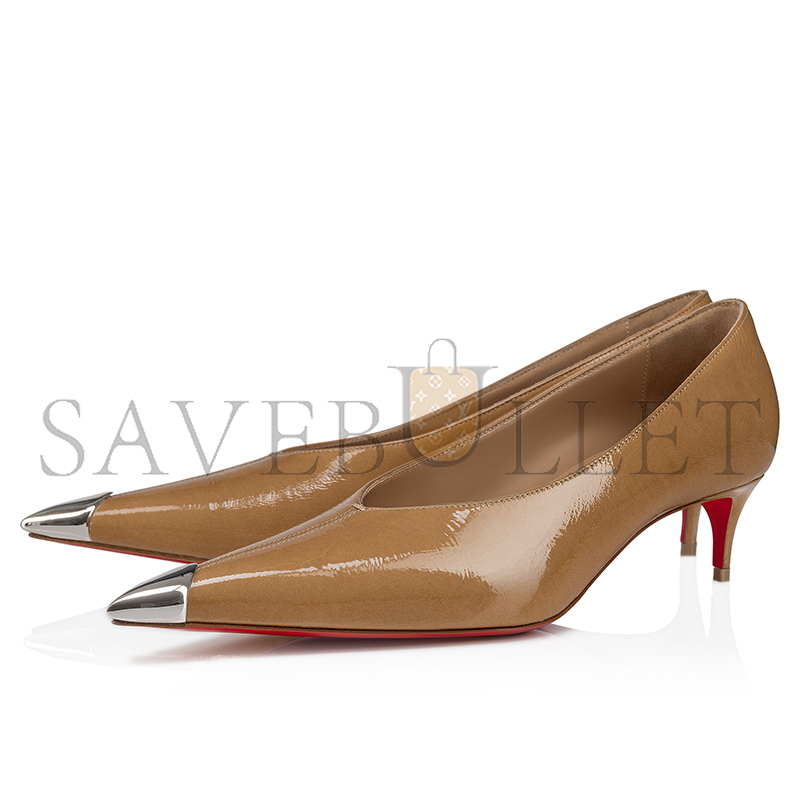 Ch**an louboutin katissima 45 mm pumps-vog patent leather-lionne-women 1250014f760