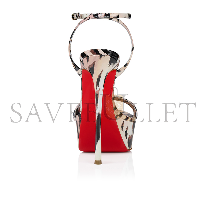 Ch**an louboutin loubi queen alta 150 mm strappy sandals-gigi printed patent leather-multicolor- women 12509829002
