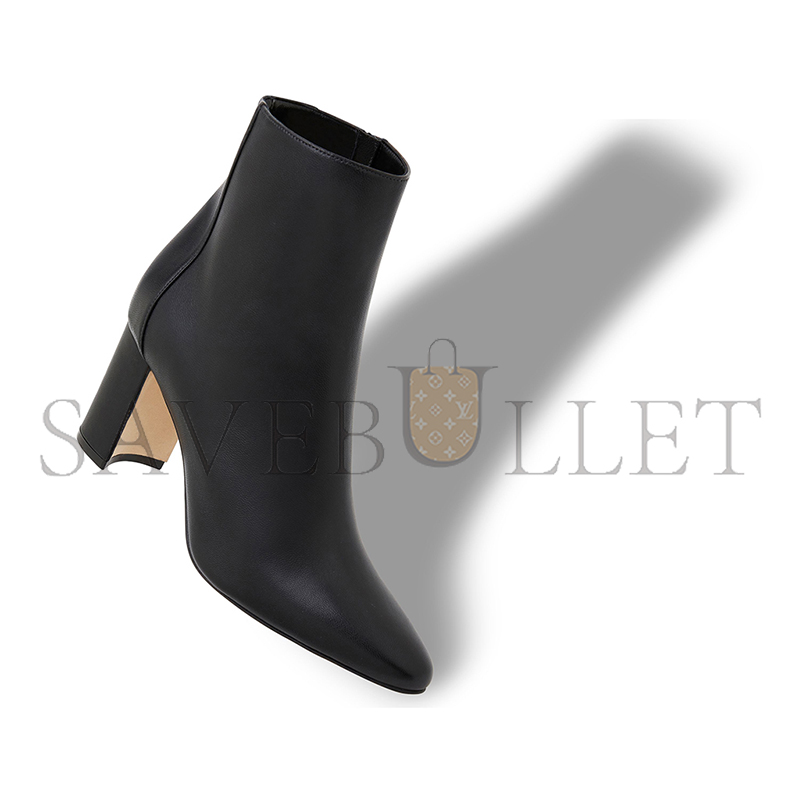 MANOLO BLAHNIK ROSIE BLACK NAPPA LEATHER ANKLE BOOTS 219-0385-0003