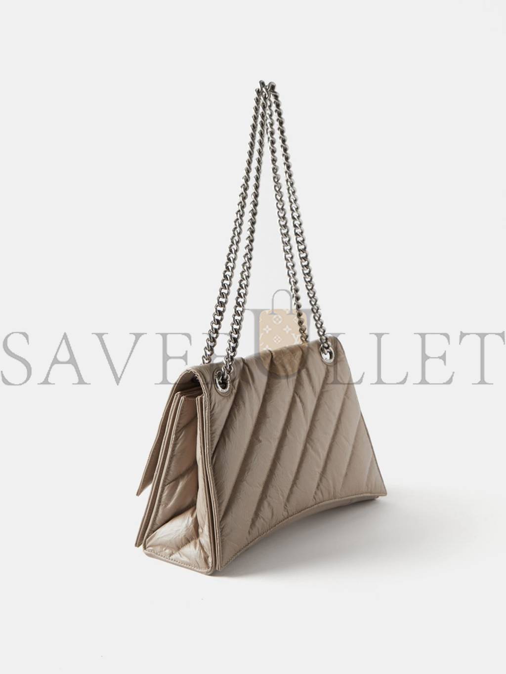 Ba*len*cia*ga beige crush medium creased-leather shoulder bag matchesfashion us (32*18*11cm)