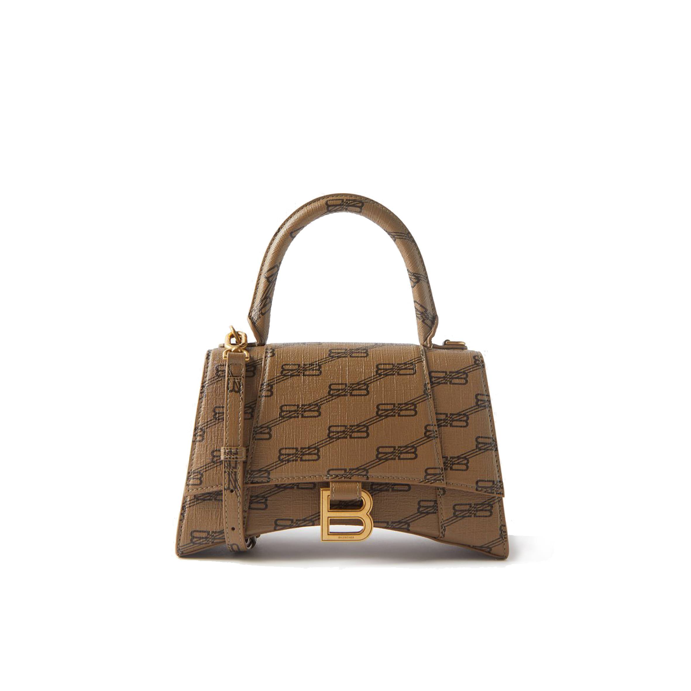 Ba*len*cia*ga beige hourglass s bb-print coated canvas bag matchesfashion us (22.5*15*10cm)