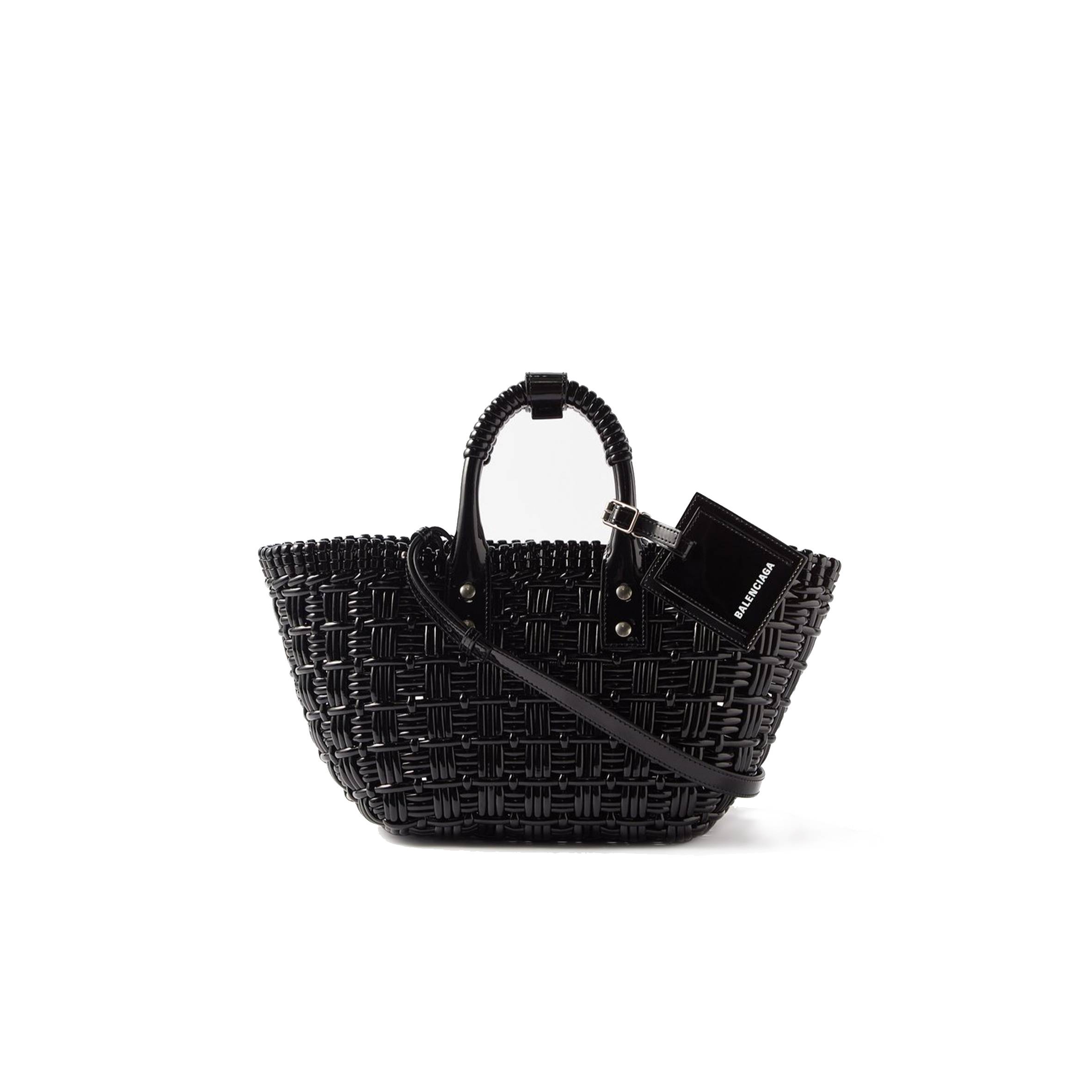 Ba*len*cia*ga black bistro xs woven faux-leather basket bag matchesfashion us (39*20*18cm)