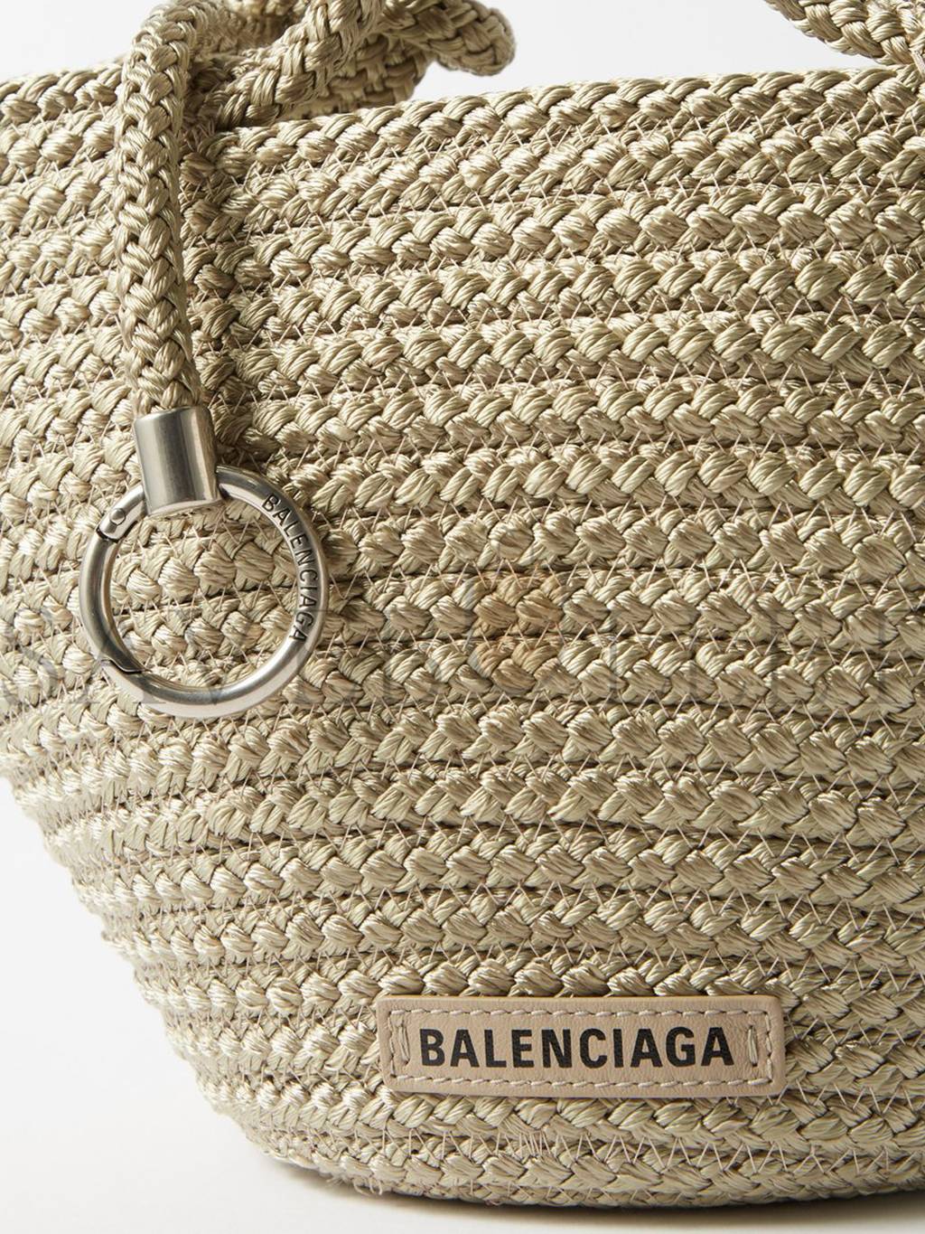 Ba*len*cia*ga neutral ibiza woven basket bag matchesfashion us (32*20.5*14cm)