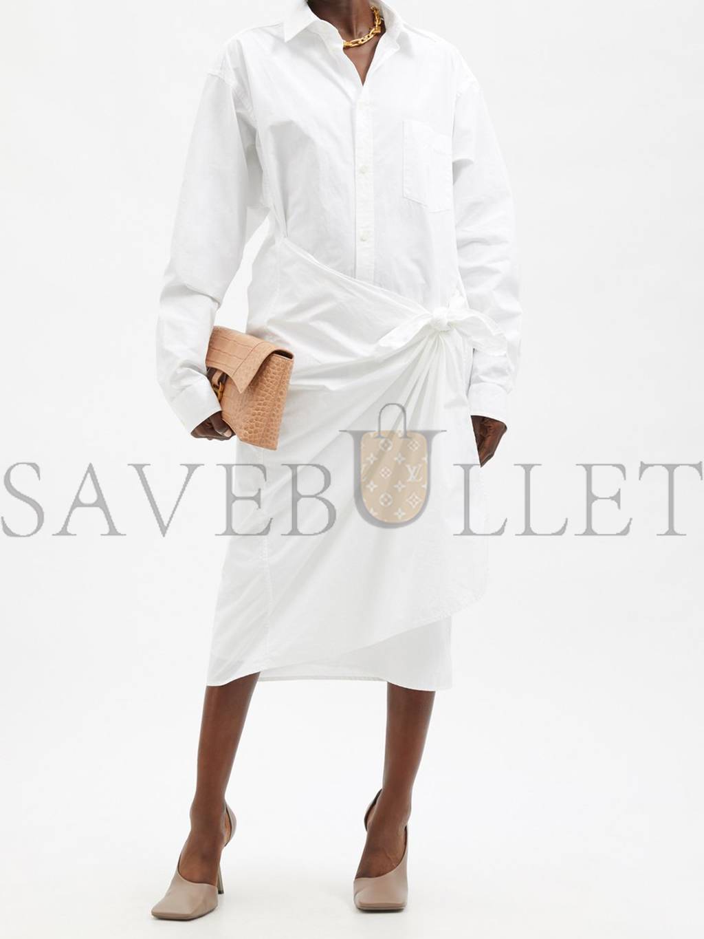 Ba*len*cia*ga neutral downtown xs crocodile-effect leather bag matchesfashion us (25.9*16.5*7.1cm)