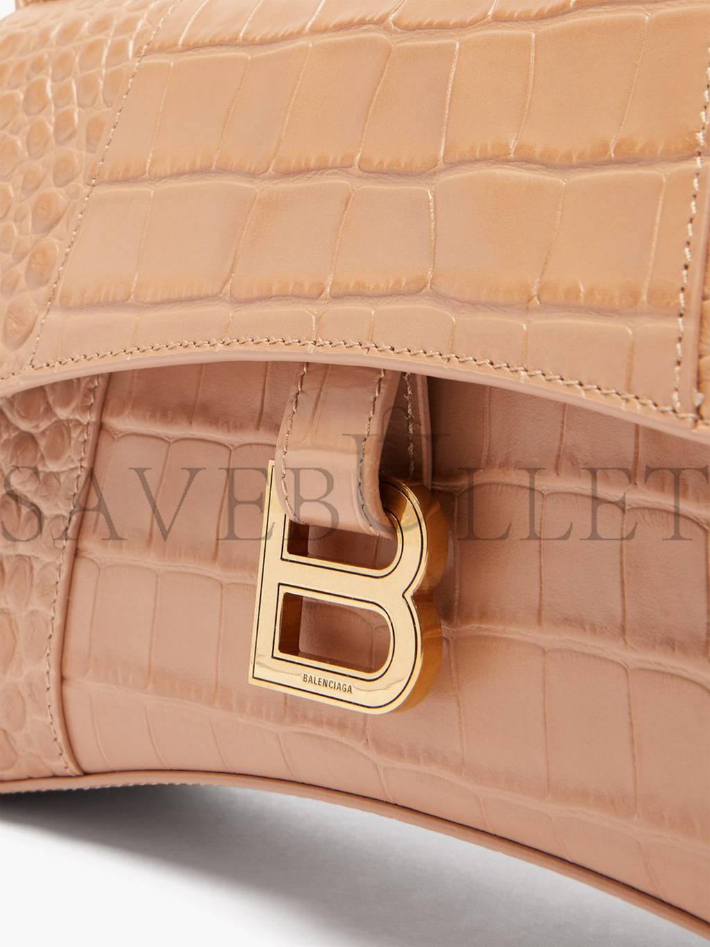 Ba*len*cia*ga neutral downtown xs crocodile-effect leather bag matchesfashion us (25.9*16.5*7.1cm)