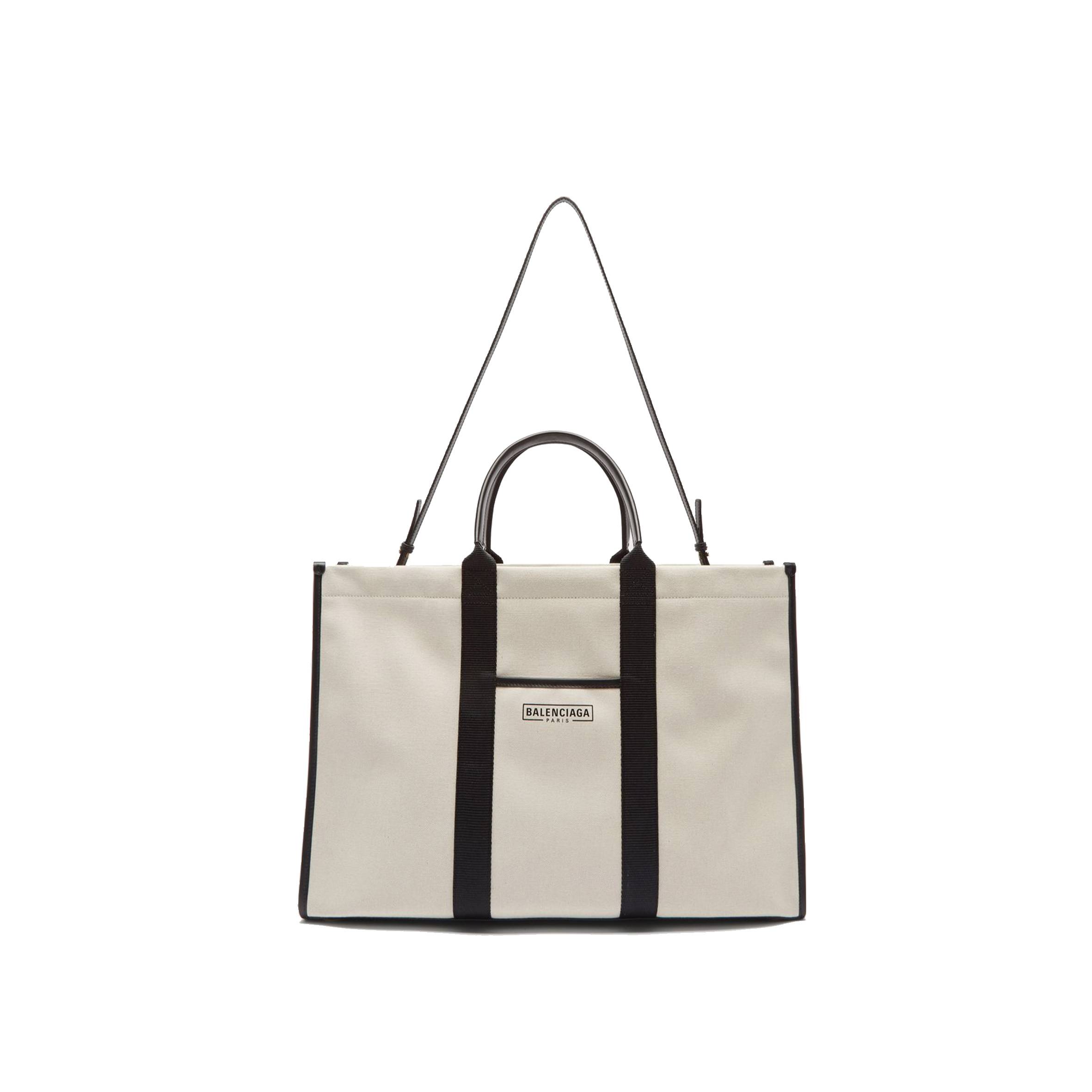 Ba*len*cia*ga neutral neo l leather-trim canvas tote bag matchesfashion us (48.2*32*16cm)
