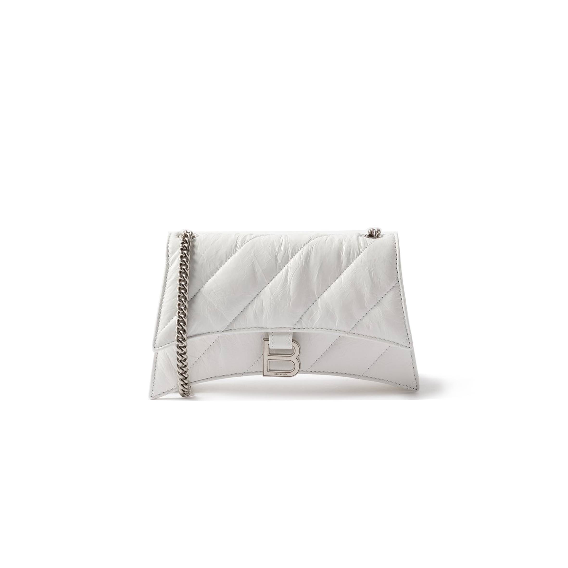 Ba*len*cia*ga white crush s quilted creased-leather cross-body bag matchesfashion us (21.5*11*5cm)