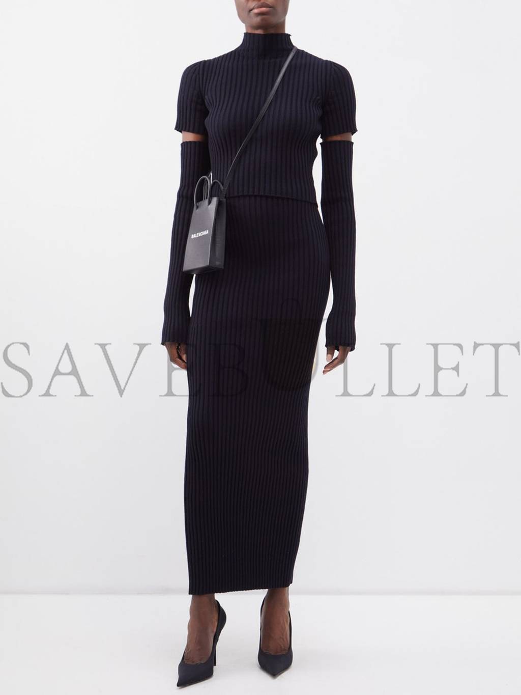 Ba*len*cia*ga black shopping mini leather cross-body bag matchesfashion us (18*12.4*4.8cm)