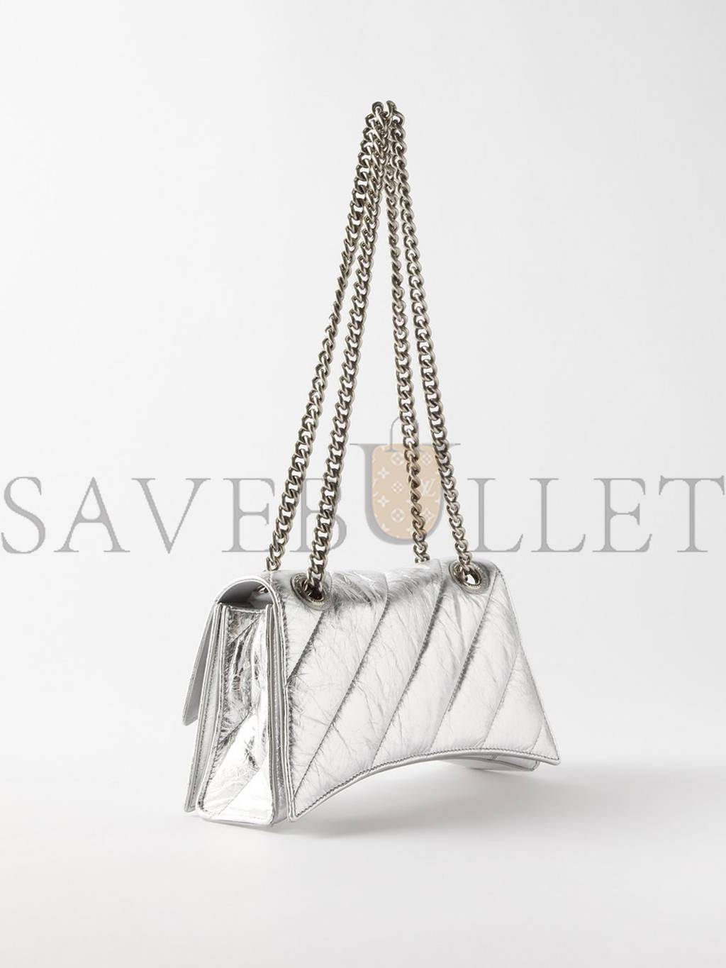 Ba*len*cia*ga silver crush s quilted creased-leather shoulder bag matchesfashion us (25.4*14.9*10cm)