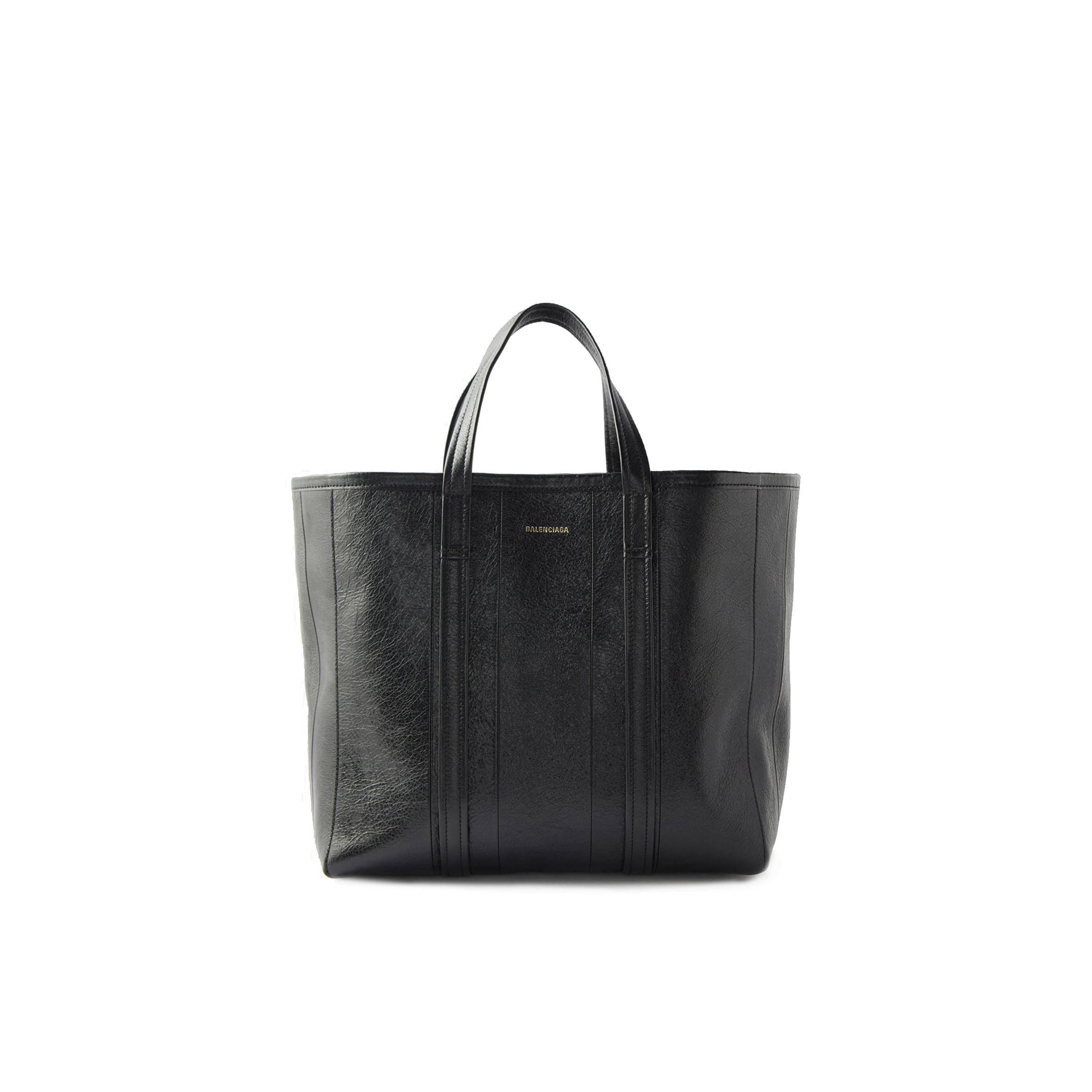 Ba*len*cia*ga black barbes m crinkled-leather tote bag matchesfashion us (40.8*29.2*13.9cm)
