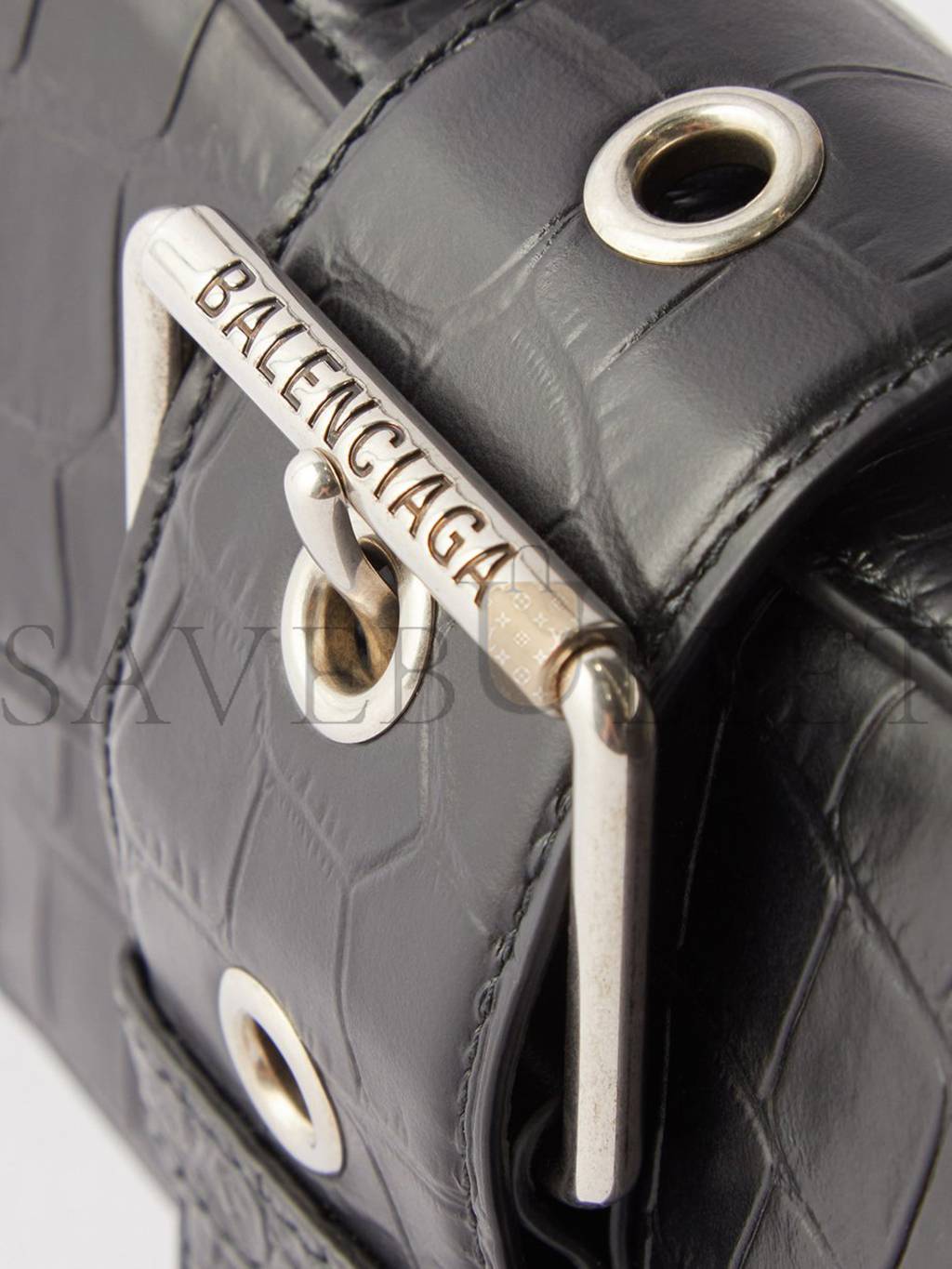 Ba*len*cia*ga black lindsay s crocodile-effect leather shoulder bag matchesfashion us (25.6*11.4*7.3cm)