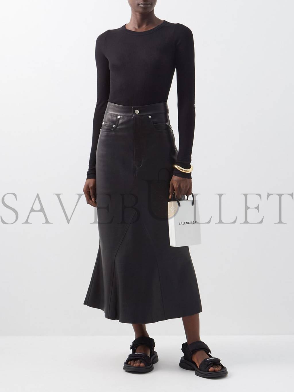 Ba*len*cia*ga white shopping mini leather cross-body bag matchesfashion us (18*12.4*4.8cm)