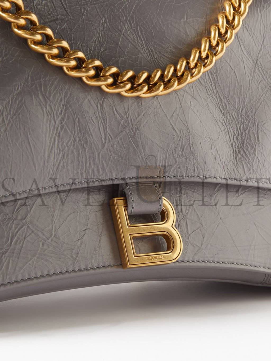 Ba*len*cia*ga grey crush medium creased-leather shoulder bag matchesfashion us (30.4*20.5*10.1cm)