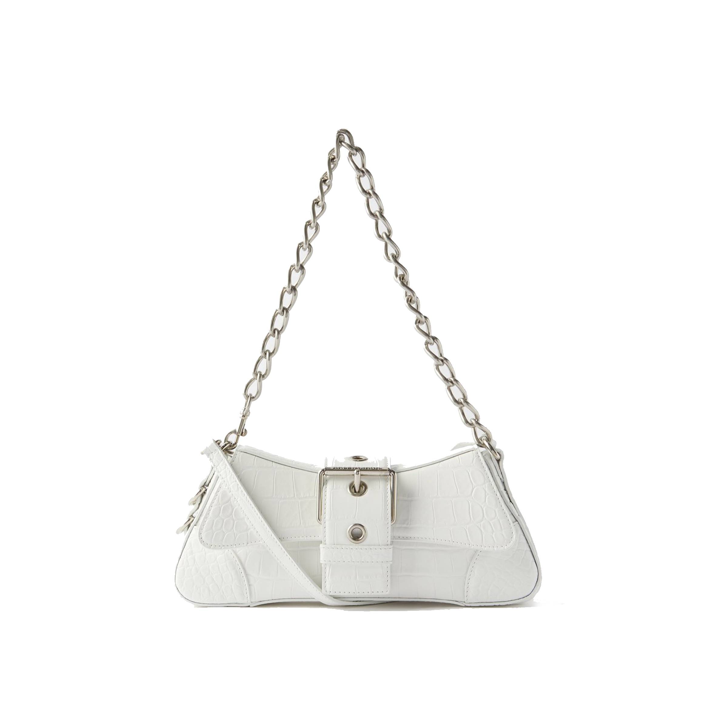 Ba*len*cia*ga white lindsay s leather shoulder bag matchesfashion us (34.7*15.2*6cm)