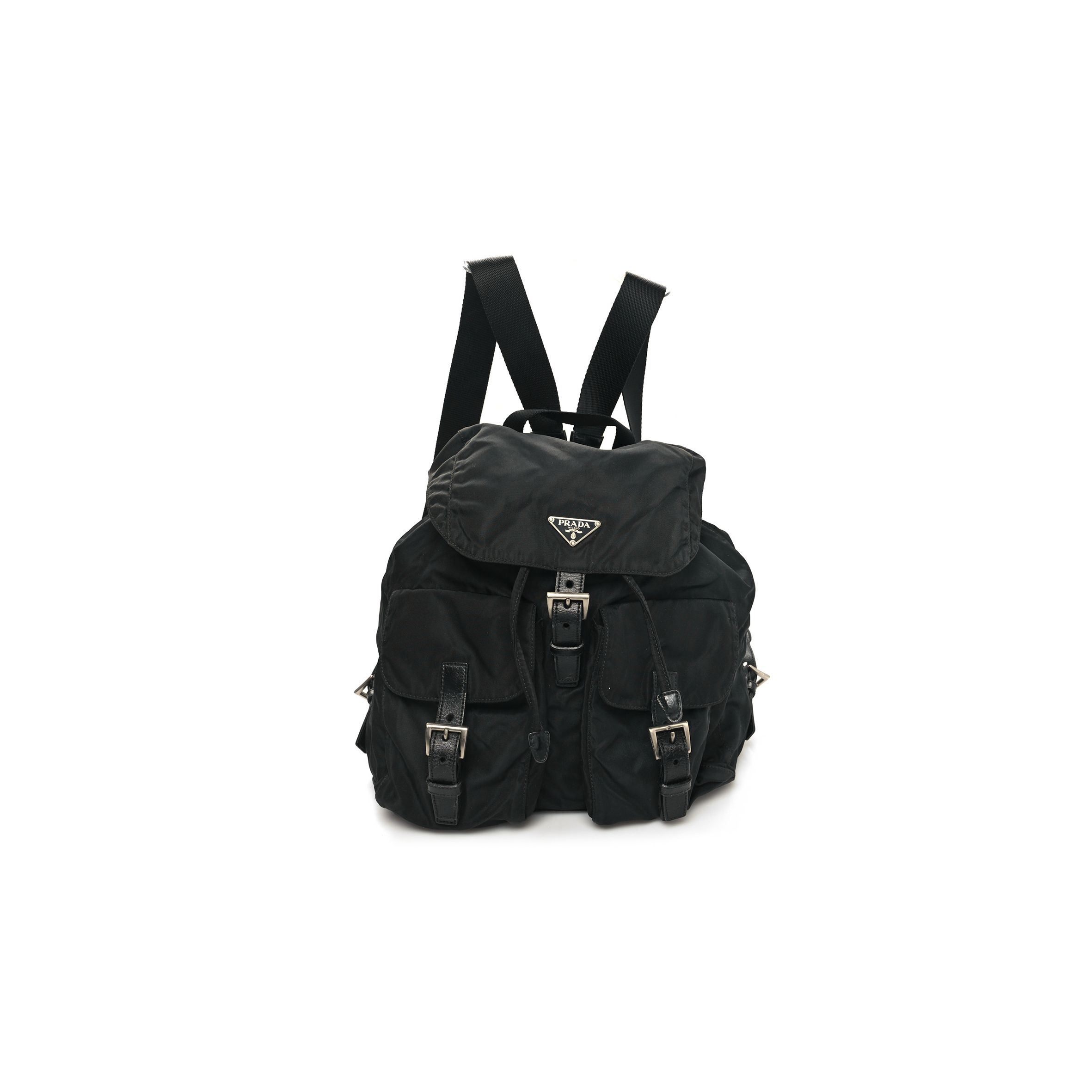 Pra*a nylon vela medium backpack black (30*30*14cm)