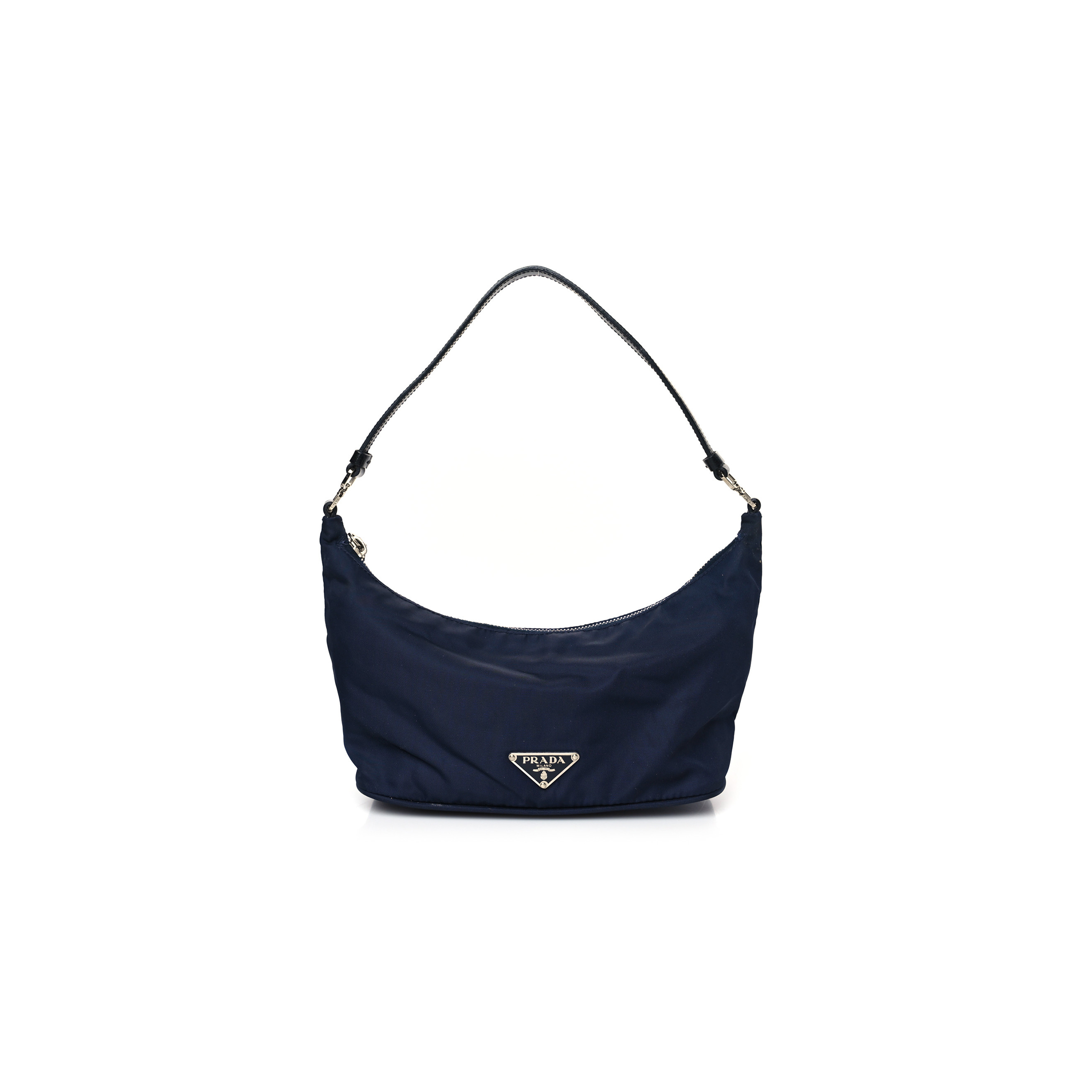 Pra*a tessuto nylon vitello hobo navy (19*13*10cm)