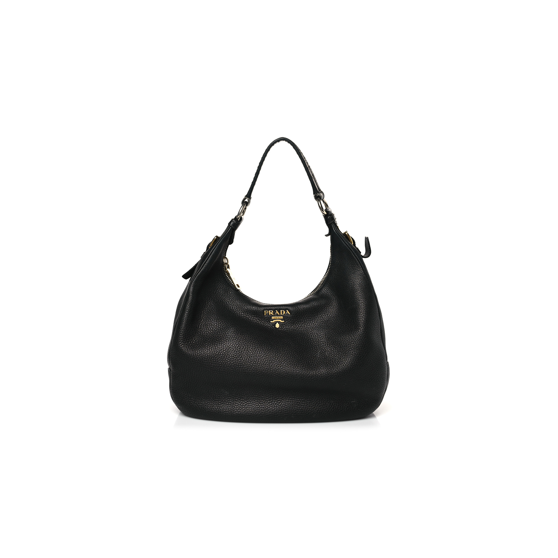 Pra*a vitello daino hobo black (36*30*15cm)