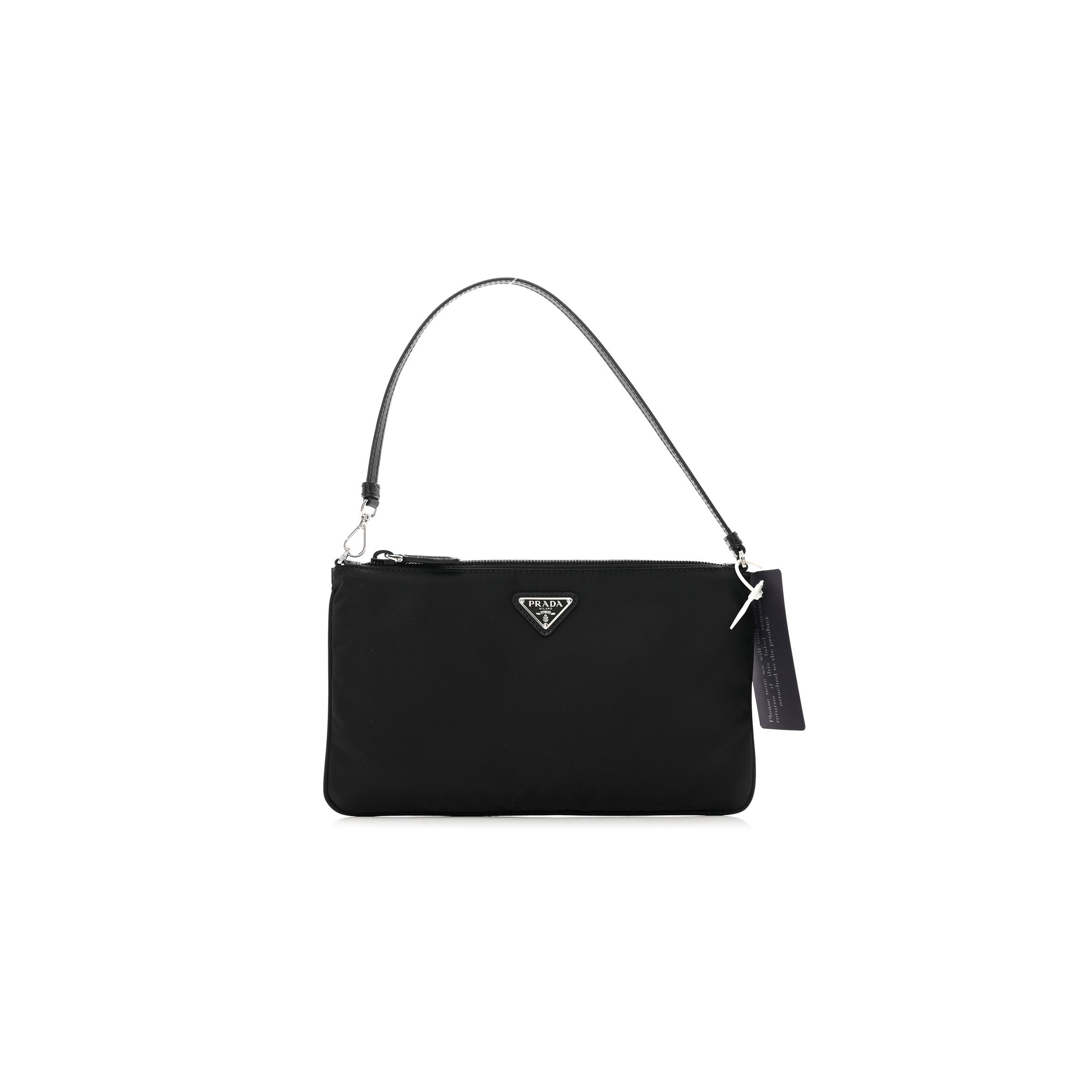 Pra*a re-nylon vela pouch black (24*18*14cm)