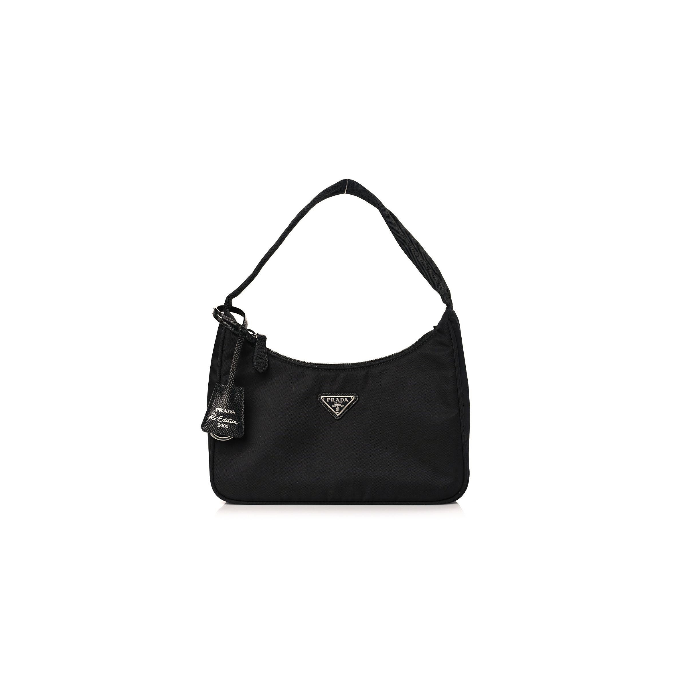 Pra*a tessuto nylon mini re-edition 2000 bag black (22*13*5cm)