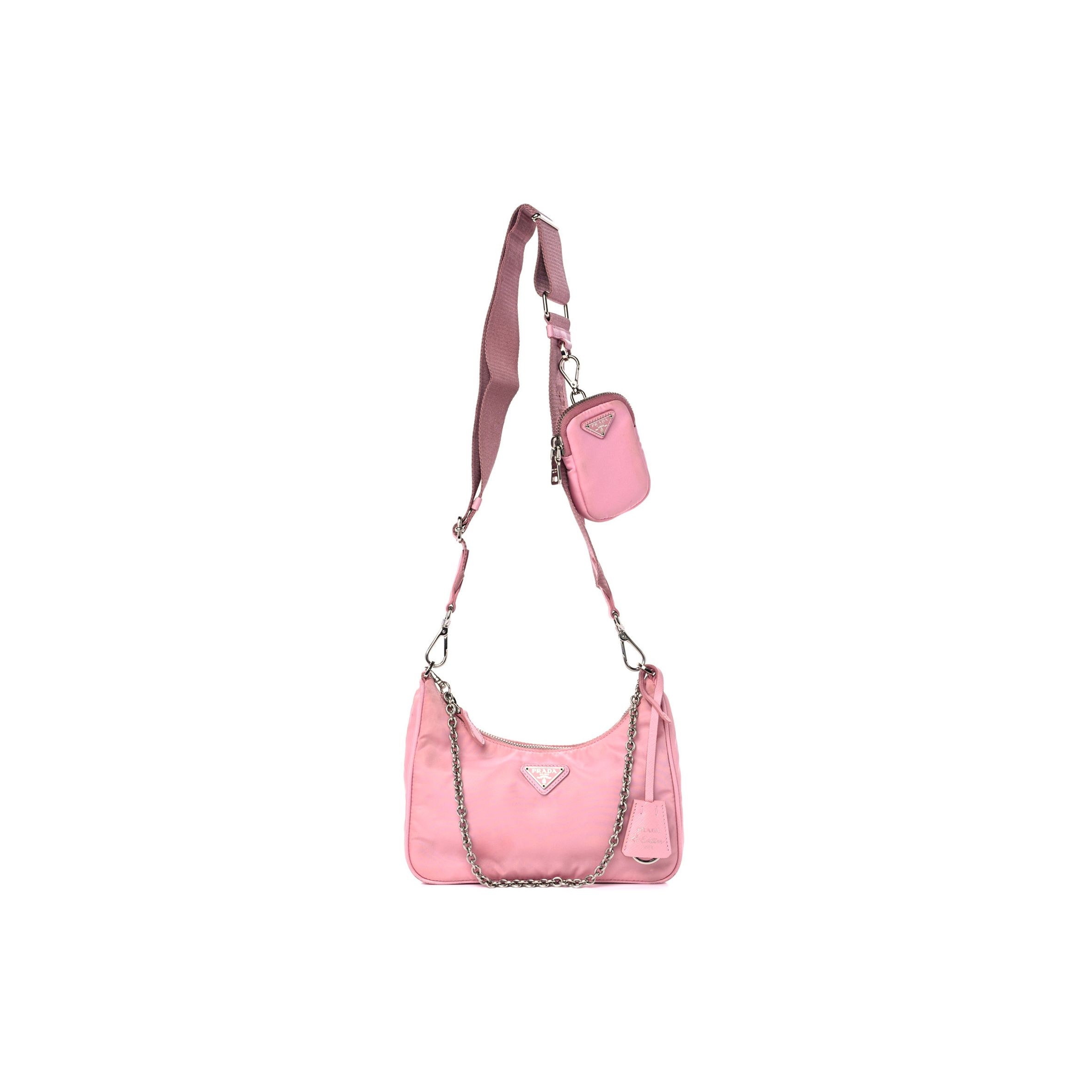 Pra*a nylon re-edition 2005 shoulder bag rosa (22*17*6m)