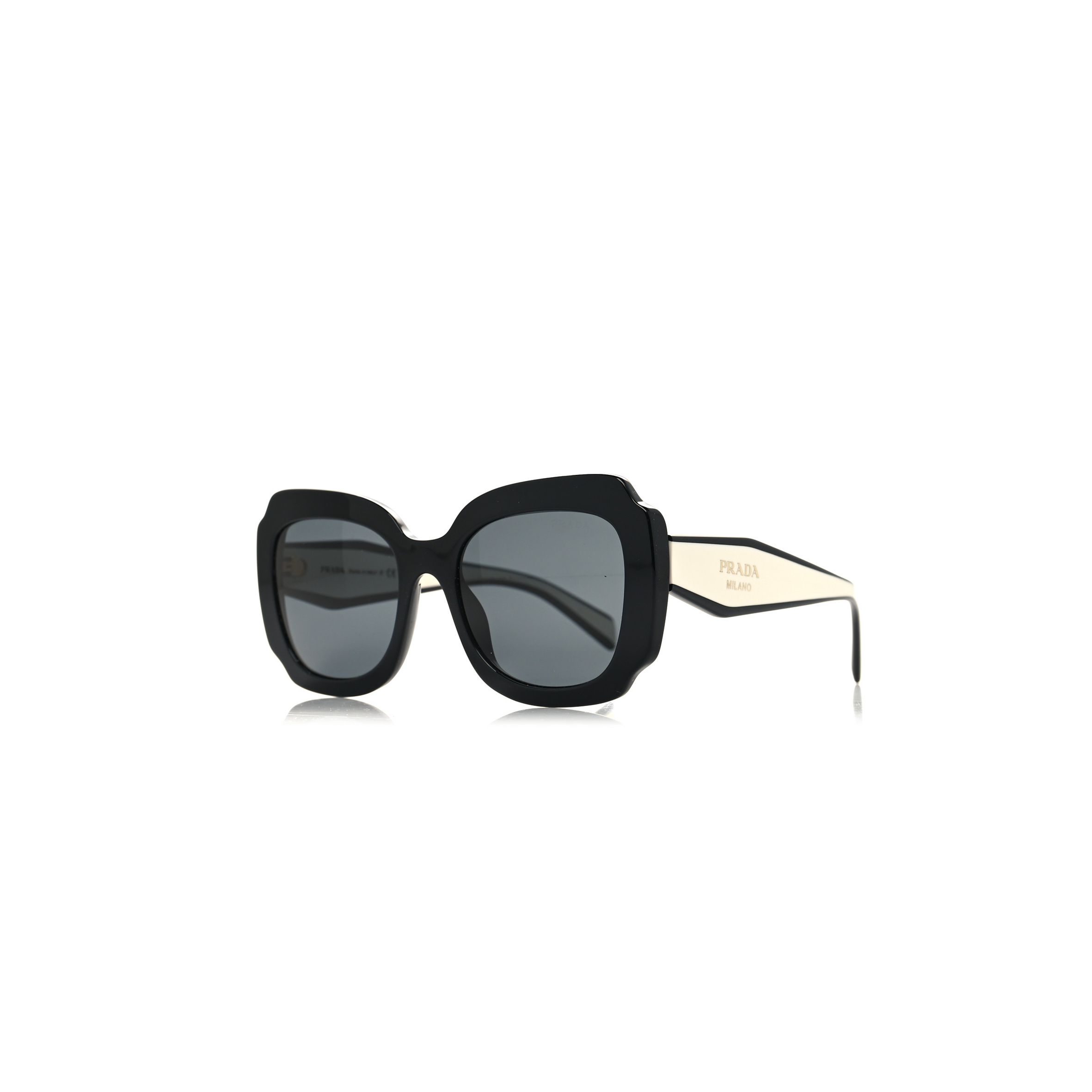 Pra*a acetate square sunglasses spr 16y black dark grey
