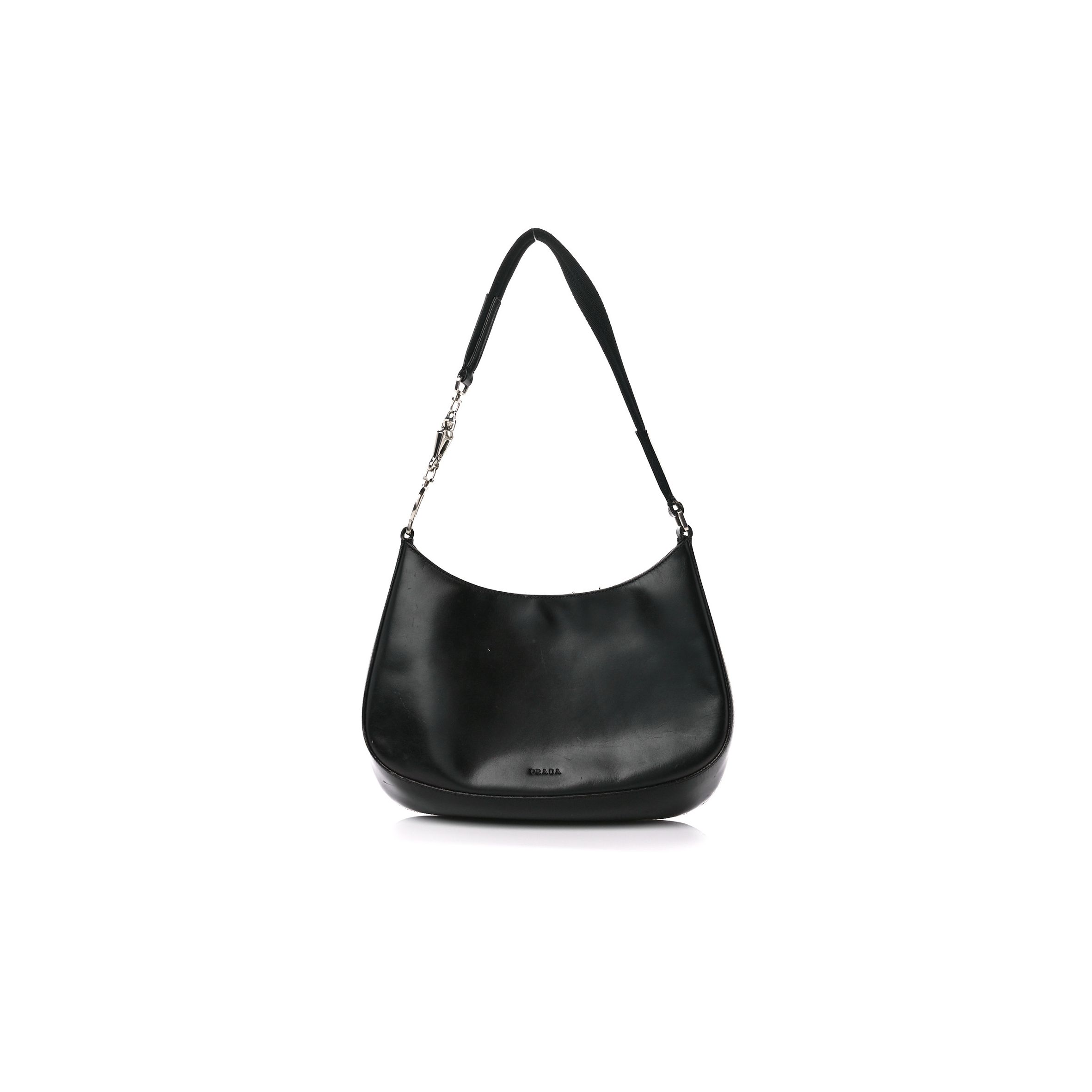 Pra*a vitello trend cleo shoulder bag black (27*18*6cm)