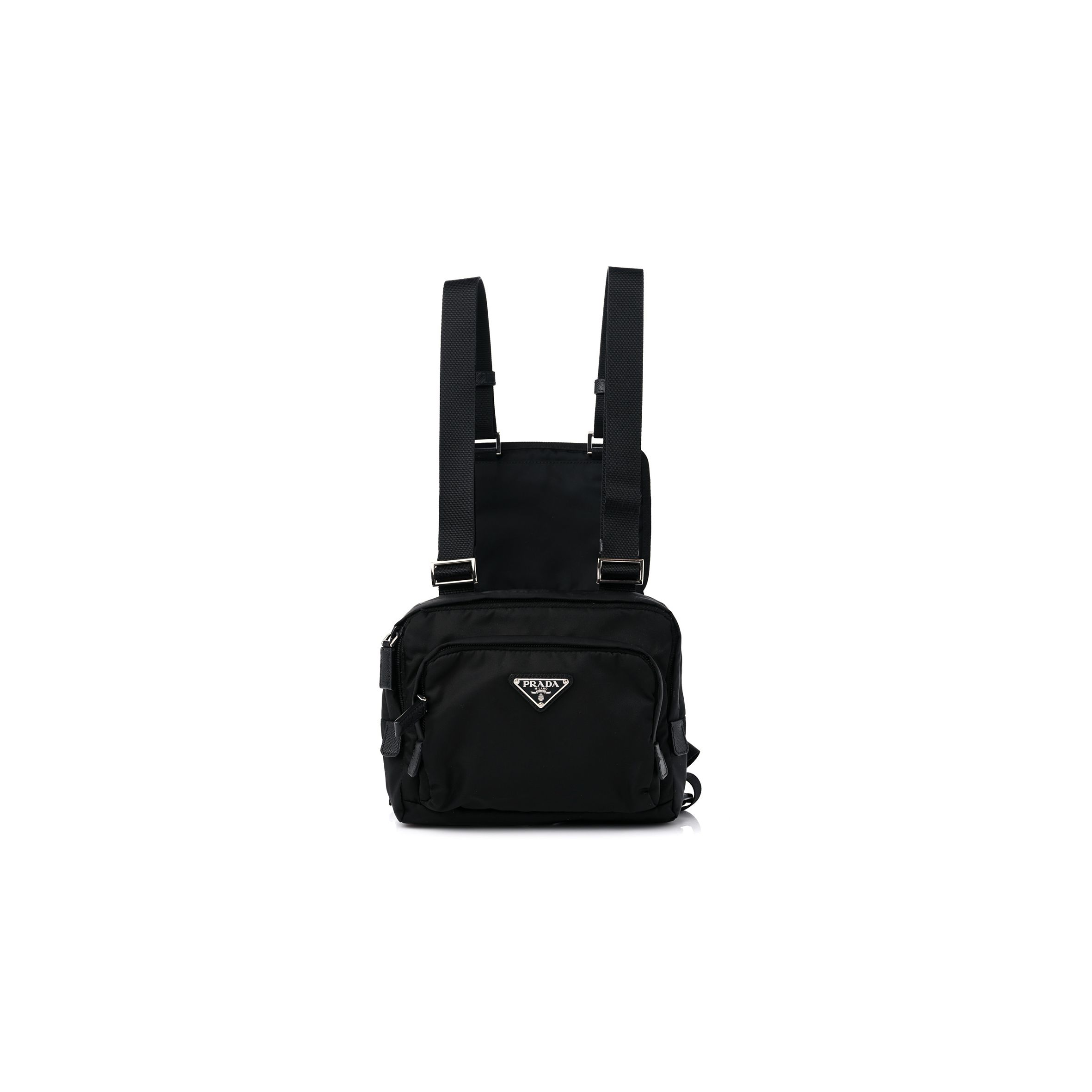 Pra*a tessuto nylon montagna harness bag black (22*18*5cm)